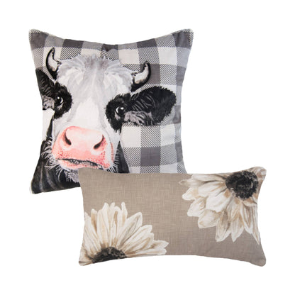 Donna Sharp Farmhouse Cow Two Piece Pillow Set