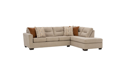 Bono Beige Two Piece Sectional with Chaise