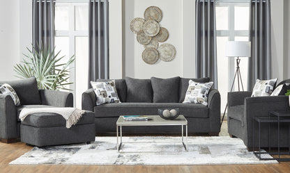 Seville Obsidian Gray Sofa and Loveseat