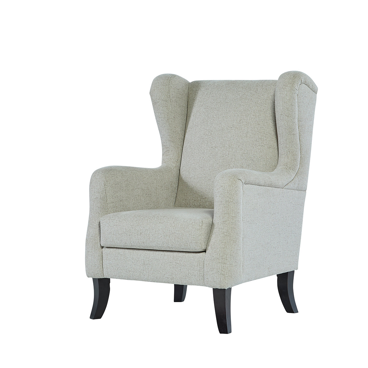 Turtle Dove Beige Wing Back Chair