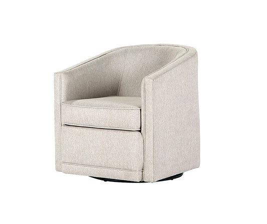 Quartz Classic Shell Barrel Swivel Chair