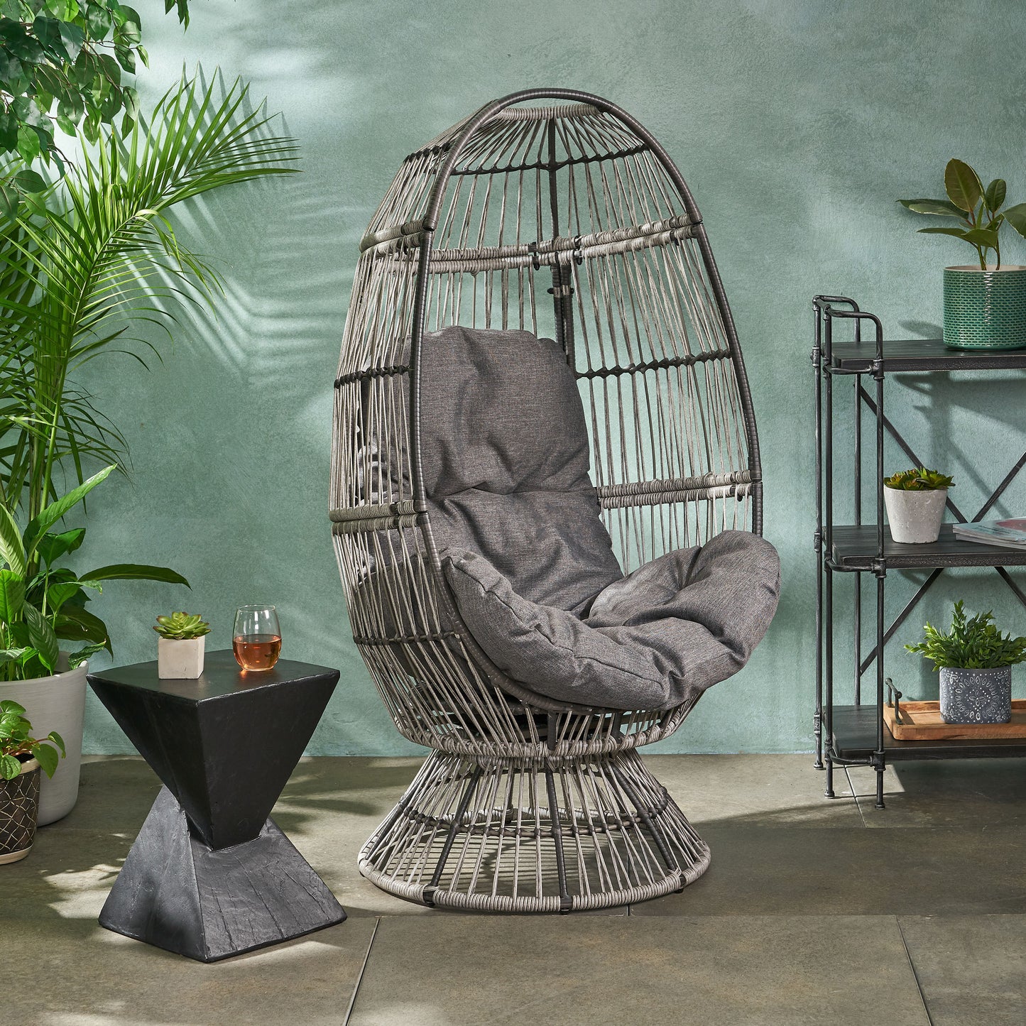 RESEDA SWIVEL PATIO EGG CHAIR