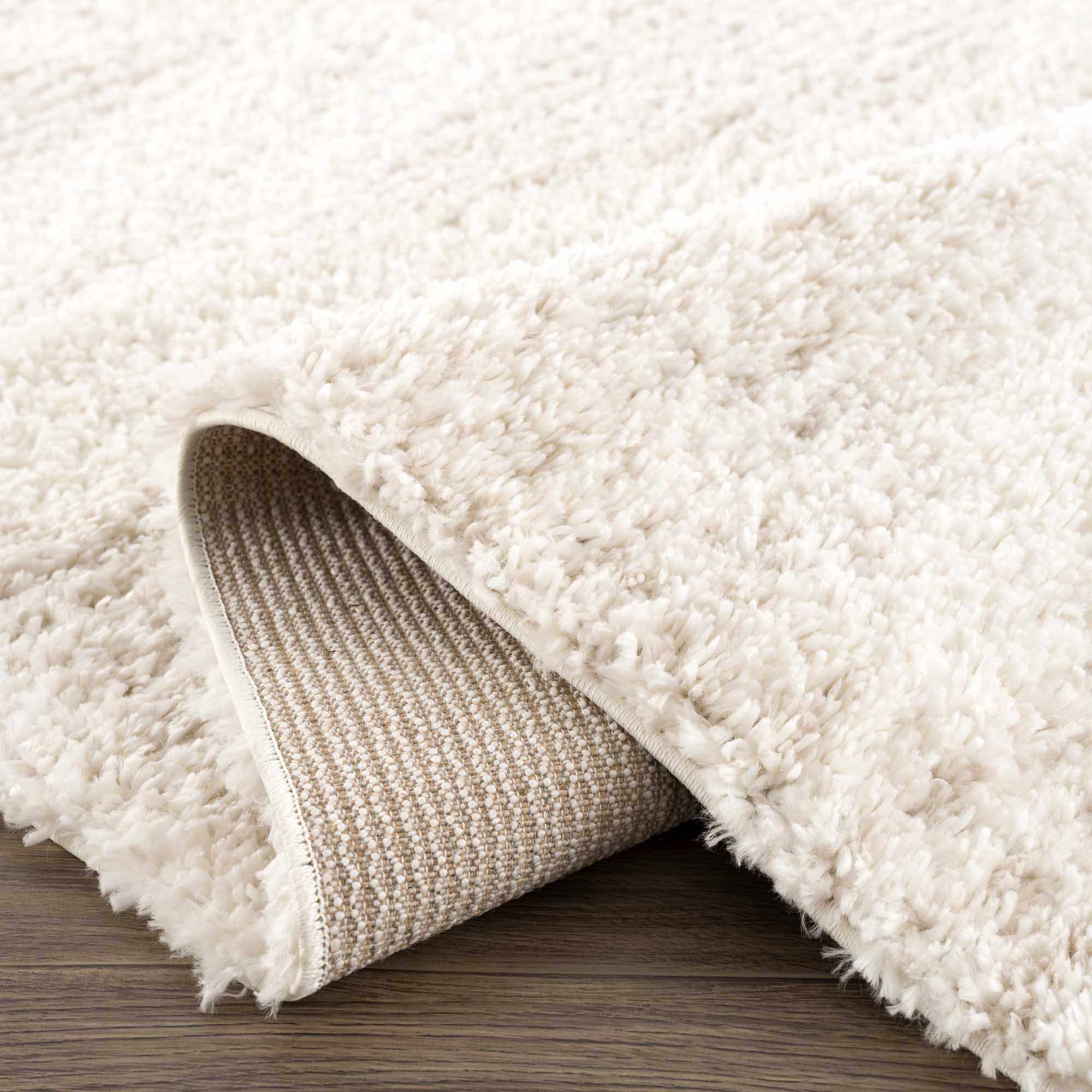 Trunding Plush Area Rug in Light Beige: 5'3" x 7'3" Rectangle