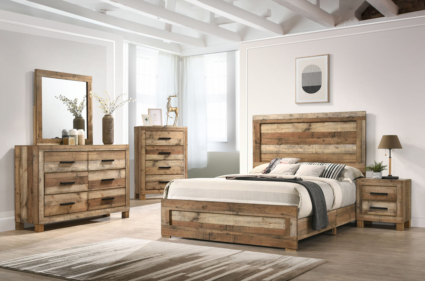 Natural Plank Queen Bedroom Set