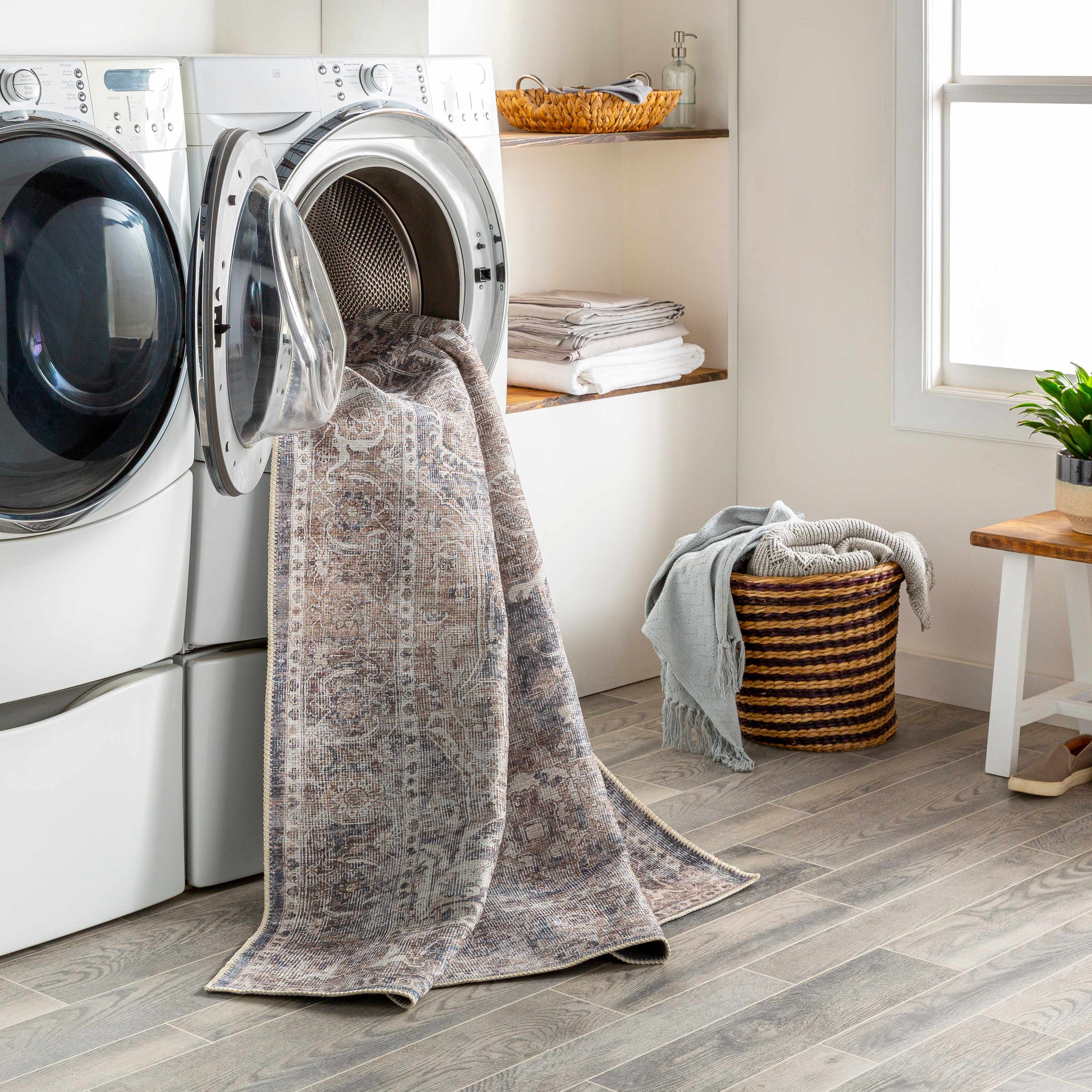 Mignon Washable Area Rug: 5'3" x 7'3" Rectangle