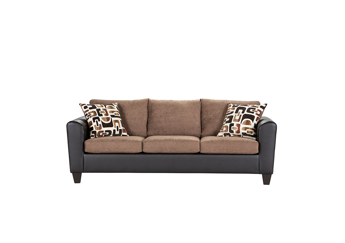 Two Tone Journey Chocolate Sofa and Loveseat