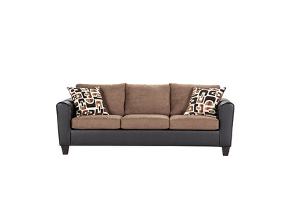 Two Tone Journey Chocolate Sofa and Loveseat