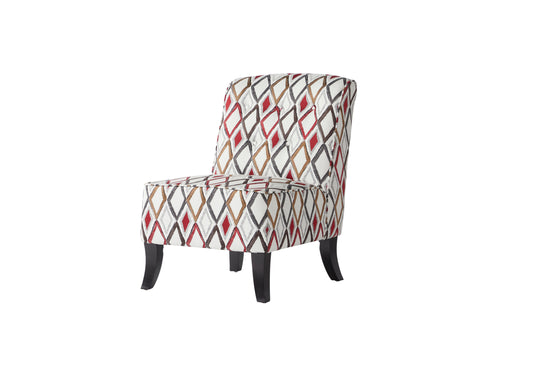 Brady Carmine Diamond Armless Accent Chair