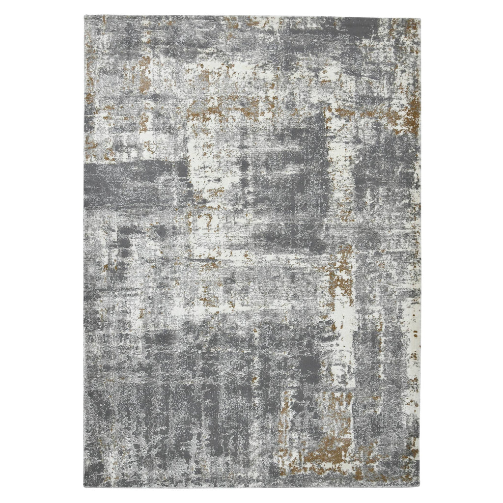 Savannah Milan Gray Abstract Area Rug 5.3X7.9
