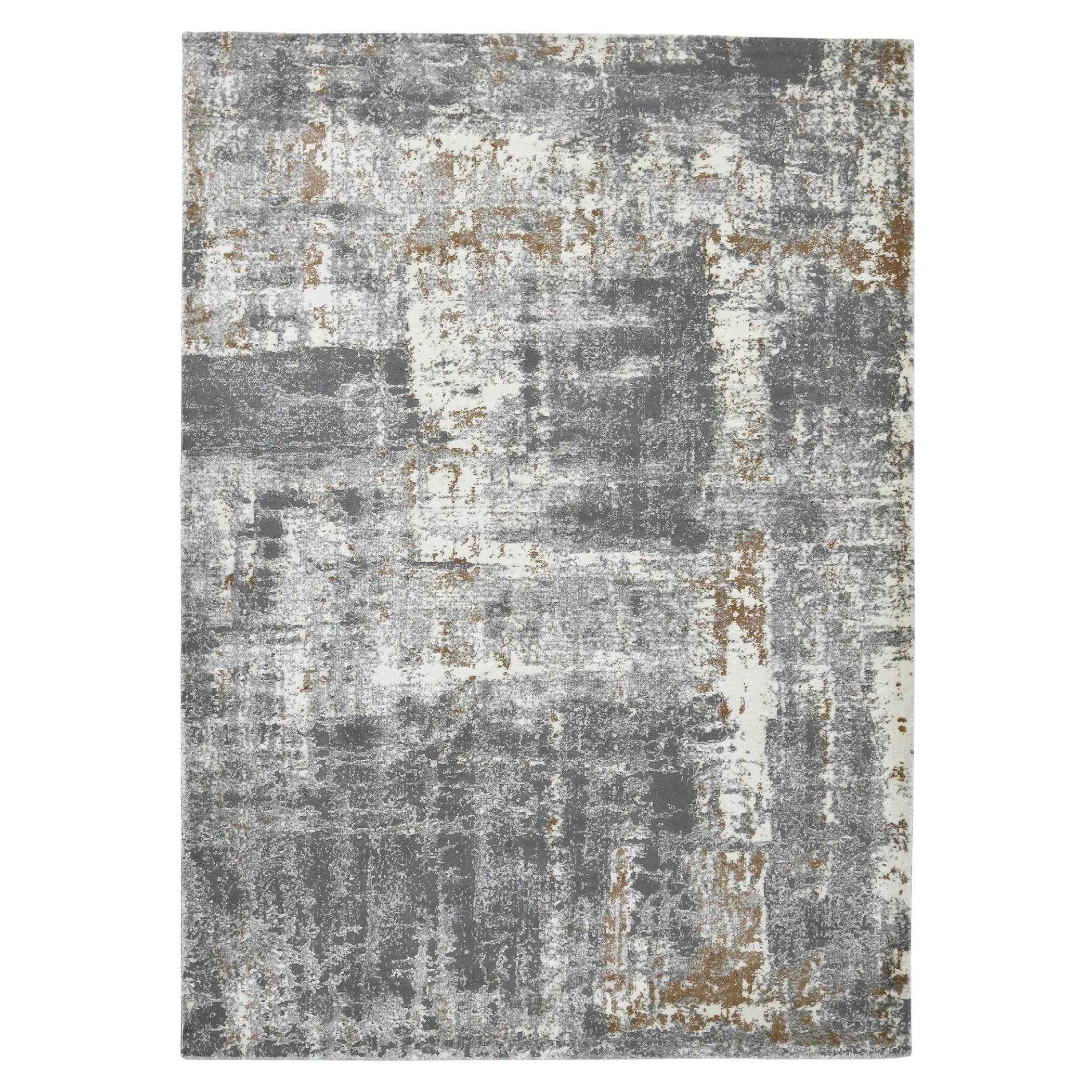 Savannah Milan Gray Abstract Area Rug 5.3X7.9