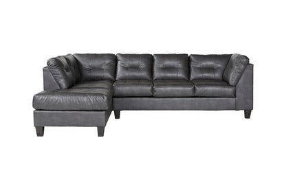 San Marino Cinder Tufted Chaise Sectional