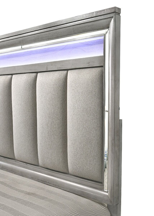 Vail Gray LED Backlit Contemporary King Bedroom Set
