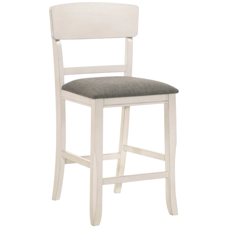 Chalk White Round Drop Leaf Counter Height Dining Set