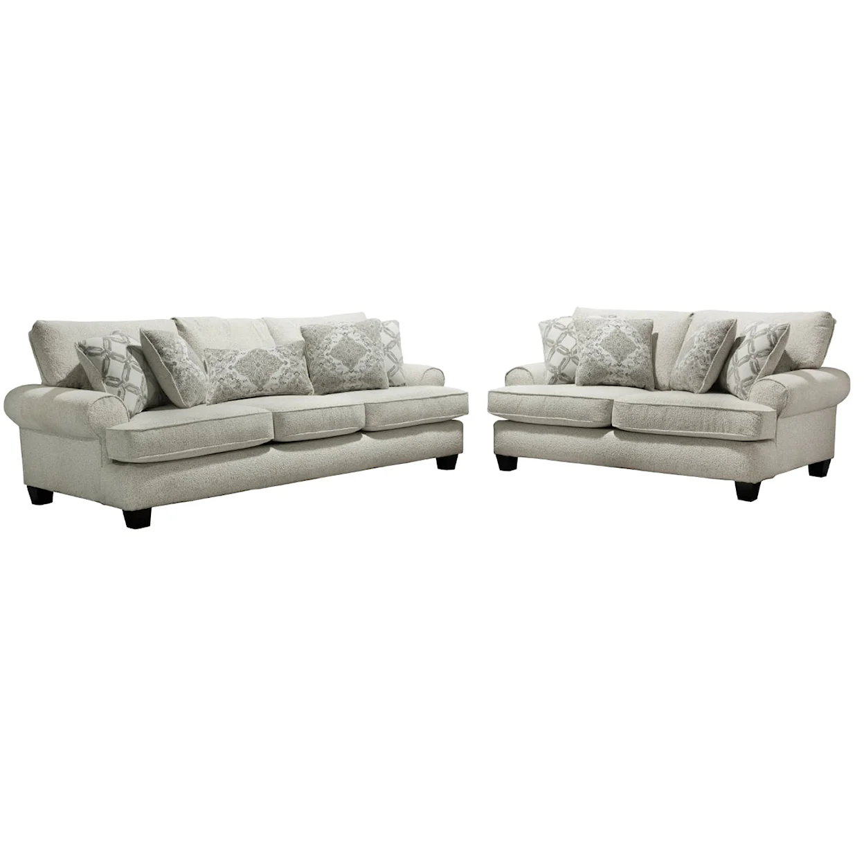 Fairy Dove Gray Sofa and Loveseat