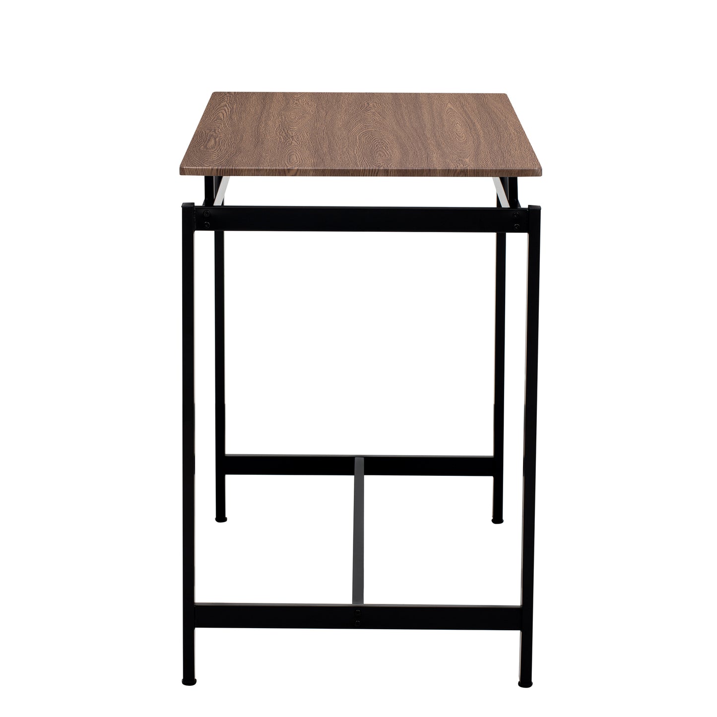 TREXM 5-Piece Compact Bar Table Set with Table and Stools - Modern Industrial Design, Space-Saving Furniture for Dining Room and Breakfast Nook (Dark Brown)