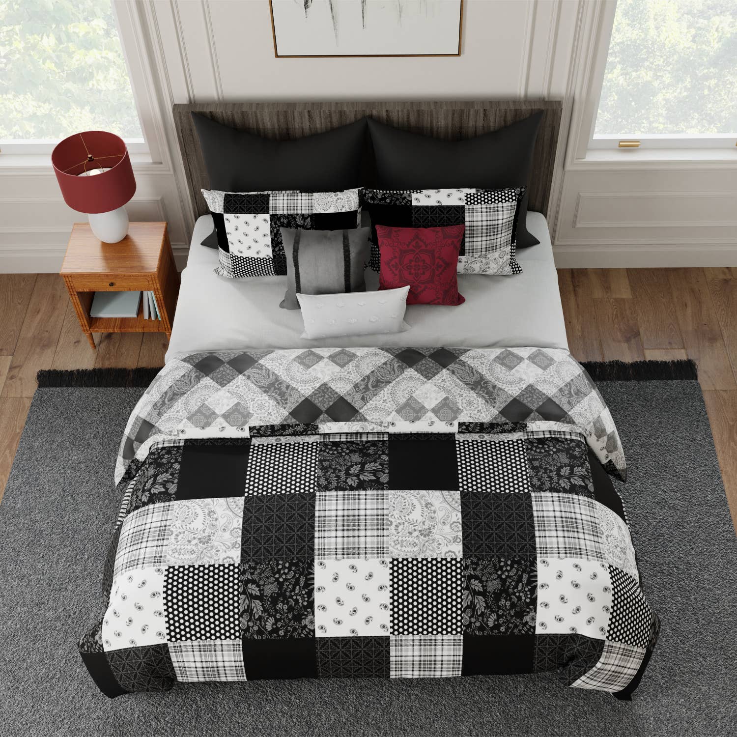 Closeout Sale! London Lightweight 3pc Quilted King Bedding Set