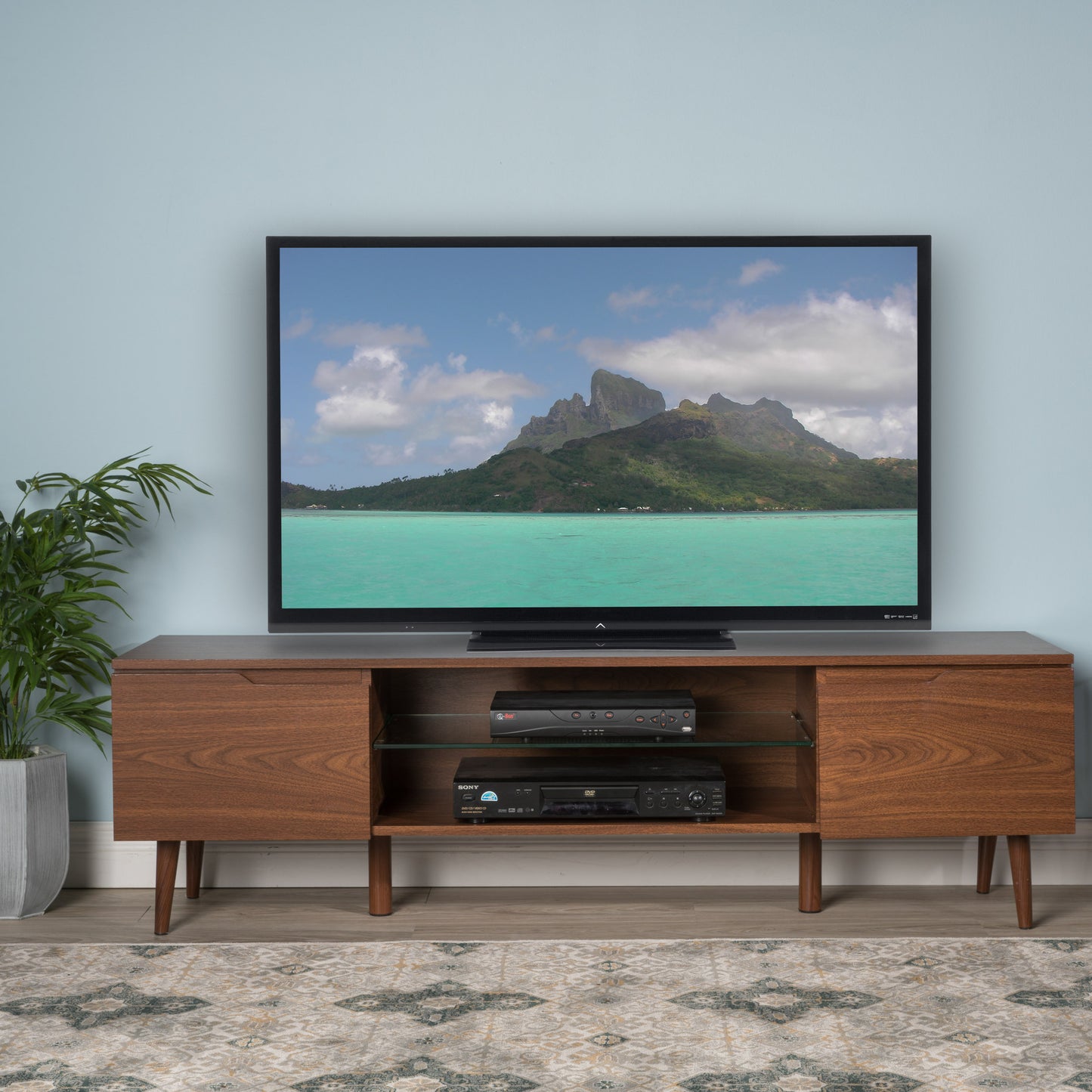 WALNUT 60" TV STAND