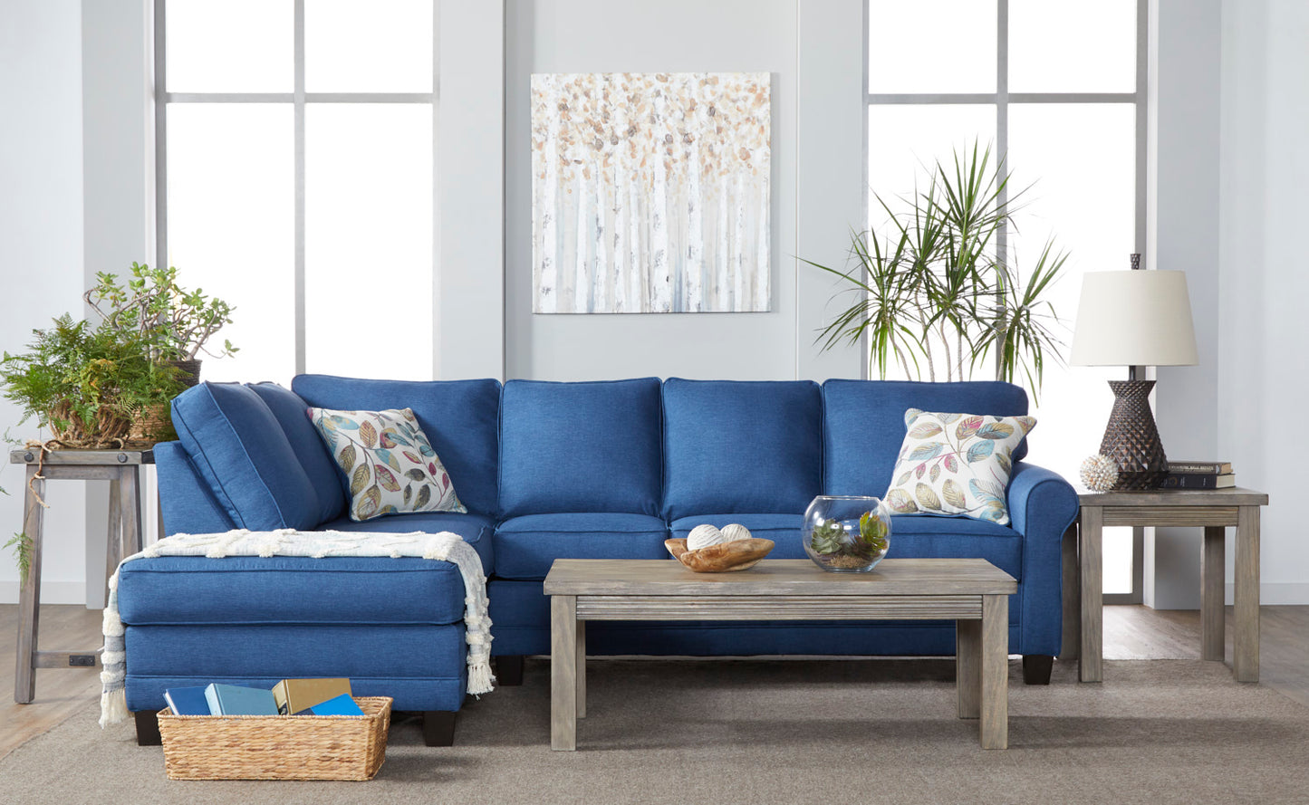 Lotus Aegean Denim Blue Sectional