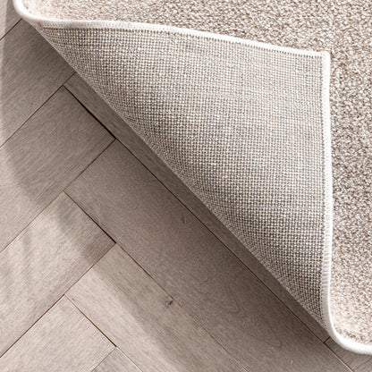 Myra Abstract Leaf Pattern Ivory Vintage Rug: 5'3" x 7'3"