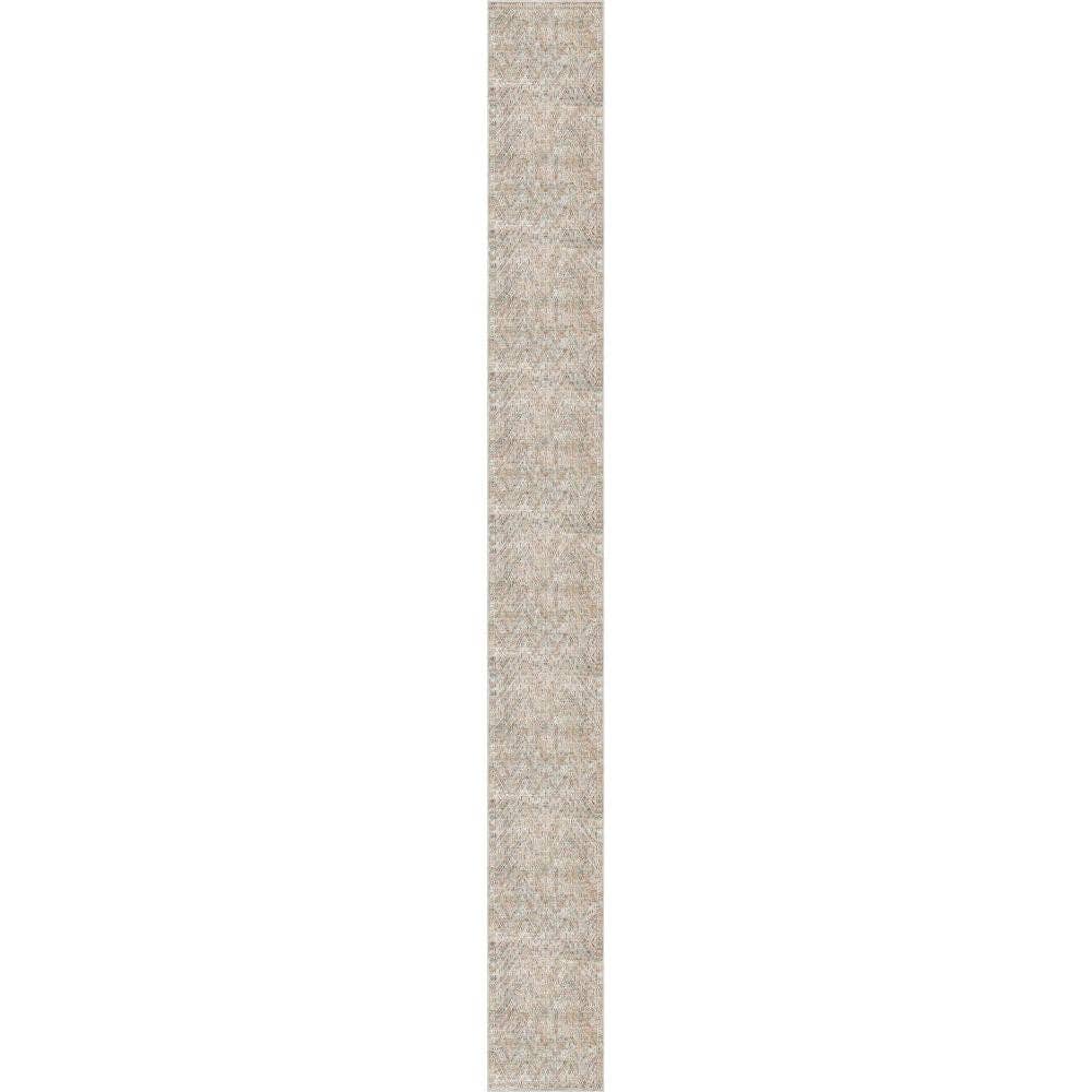 Anya Vintage Tribal Chevron Ivory Flat-Weave Rug: 5'3" x 7'3"