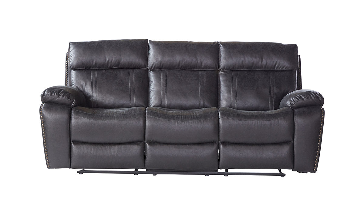 Ridgeline Midnight Reclining Sofa and Reclining Loveseat