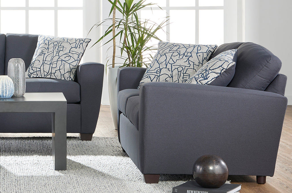 Layla Iron Gray Sofa and Loveseat