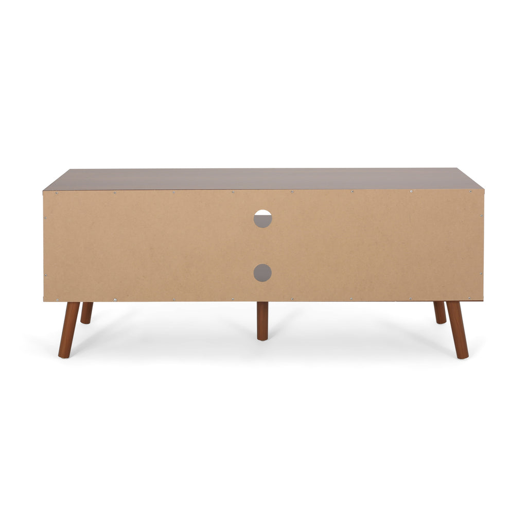 WHITE AND WALNUT TV STAND