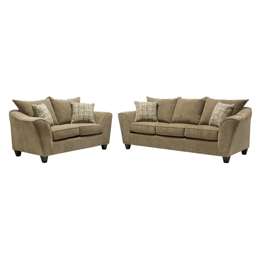 Captive Brownstone Sofa and Loveseat