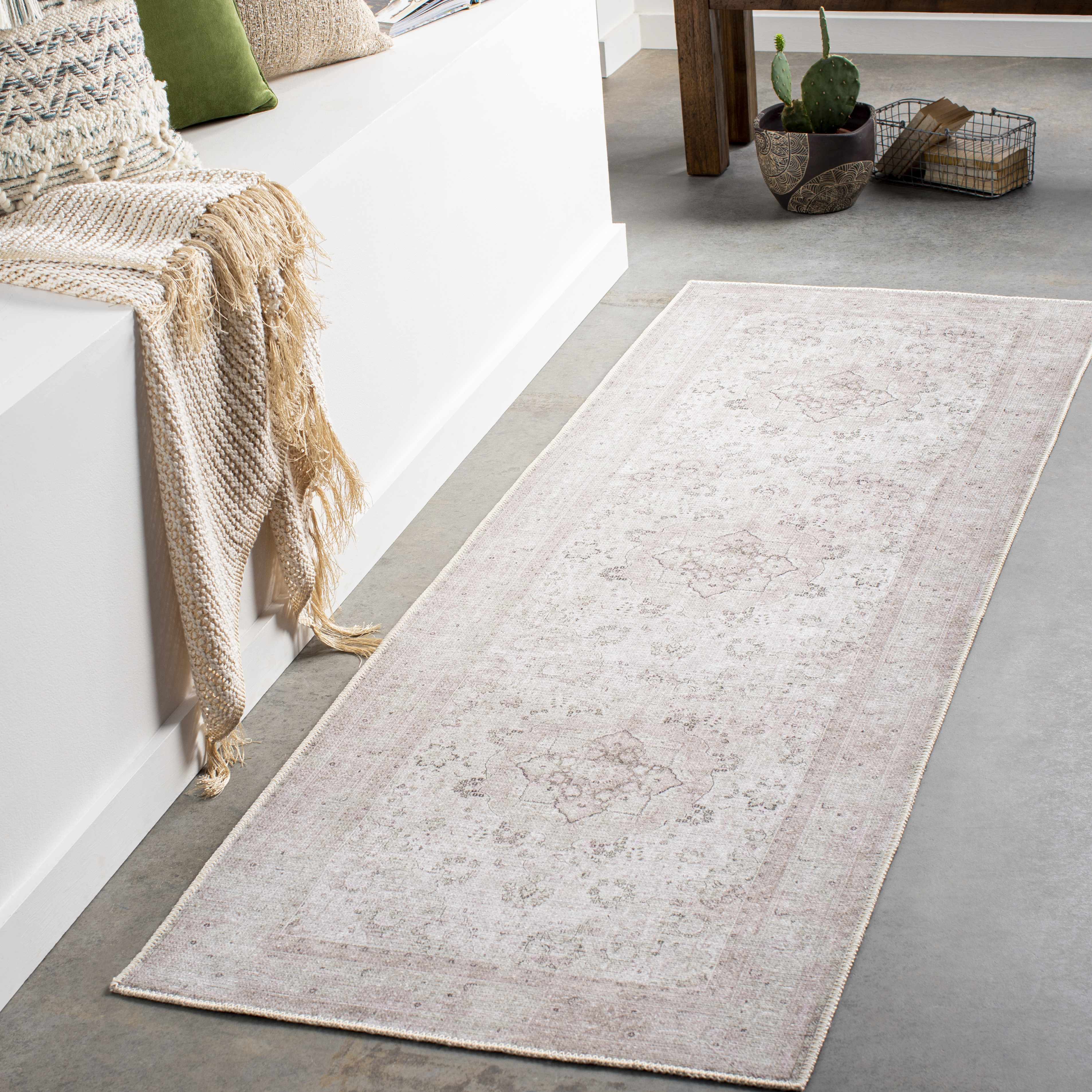 Bethany Washable Area Rug: 5'3" x 7'3" Rectangle