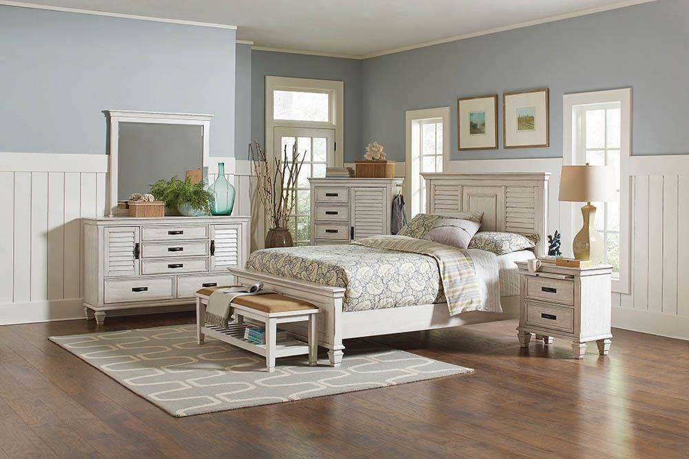 French Bungalow Storage Drawer King Bedroom Set