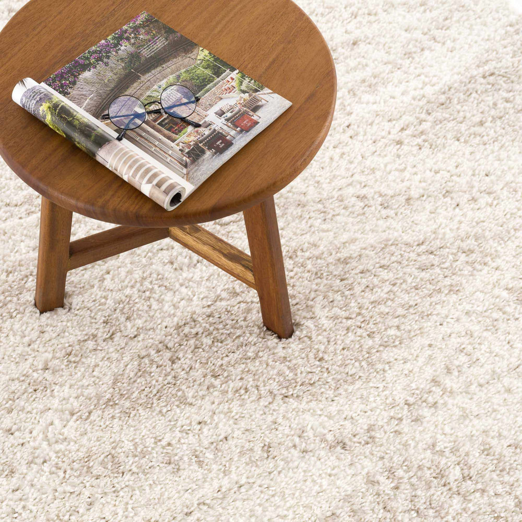 Trunding Plush Area Rug in Light Beige: 5'3" x 7'3" Rectangle