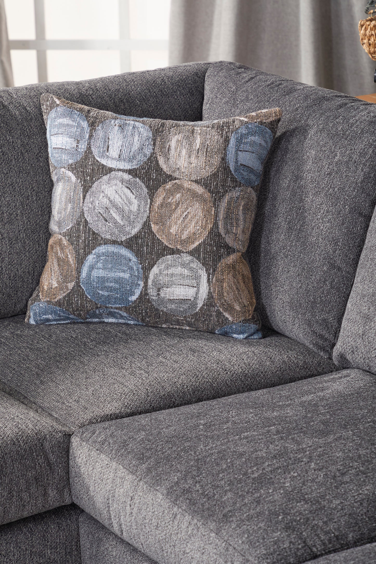 Storage Charcoal Gray Ash Sectional