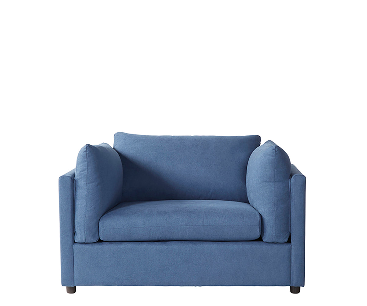 Navy Relax Low Profile Sofa and Cuddle Chair