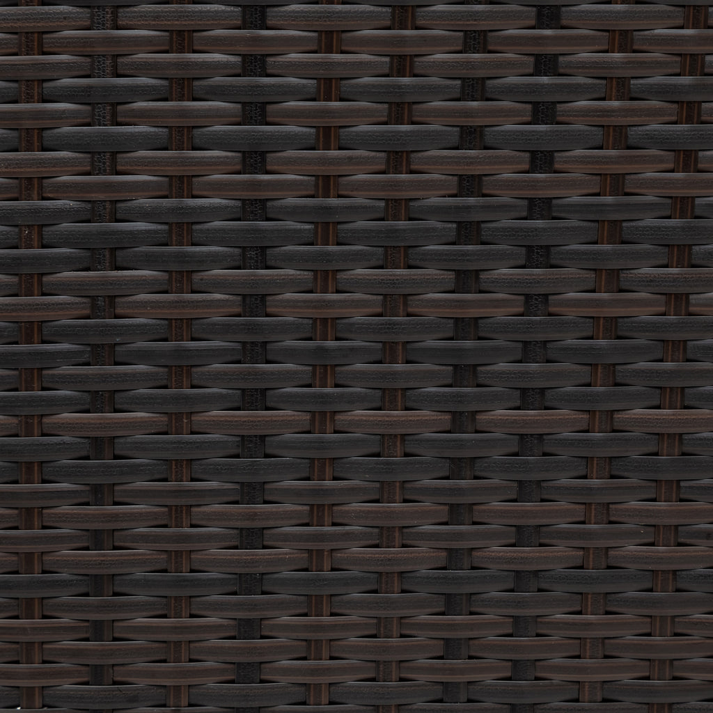 5 Pieces All-Weather Brown PE Rattan Wicker Sofa Set Outdoor Patio Sectional Furniture Set Half-Moon Sofa Set with Tempered Glass Table, Beige