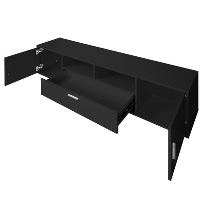 Modern TV stand with LED Lights Entertainment Center TV cabinet with Storage for Up to 75 inch for Gaming Living Room Bedroom