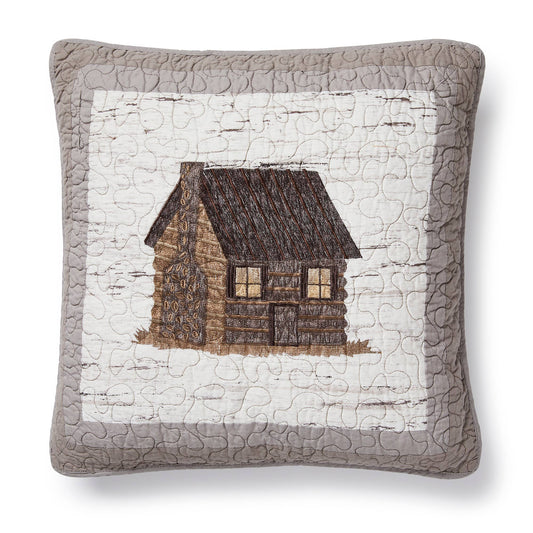 Birch Forest Cotton Quilted Cabin Pillow