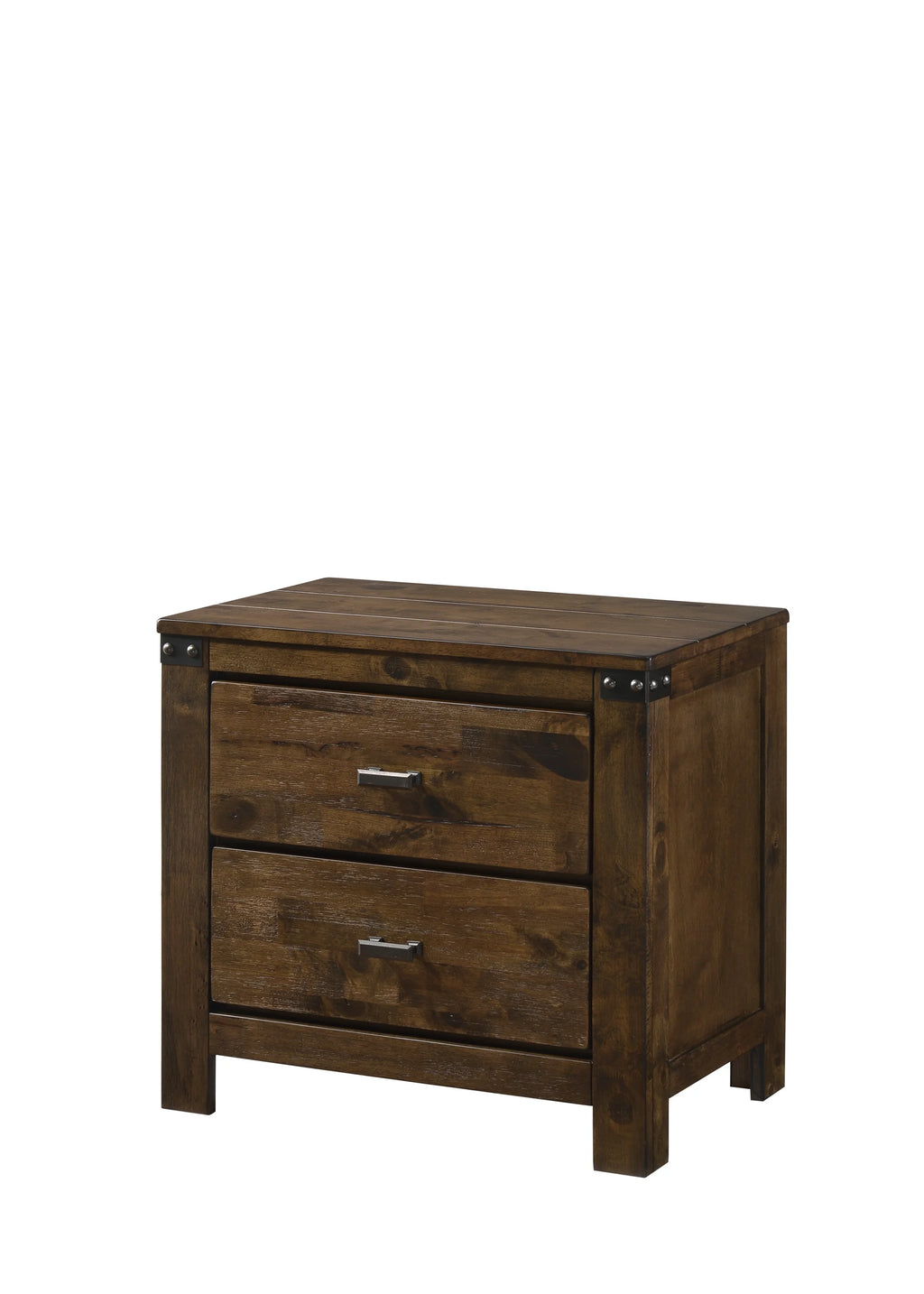 Rustic Dark Oak Bench Queen Bedroom Set