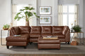 San Marino Hazelnut Tufted Chaise Sectional