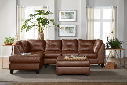 San Marino Hazelnut Tufted Chaise Sectional