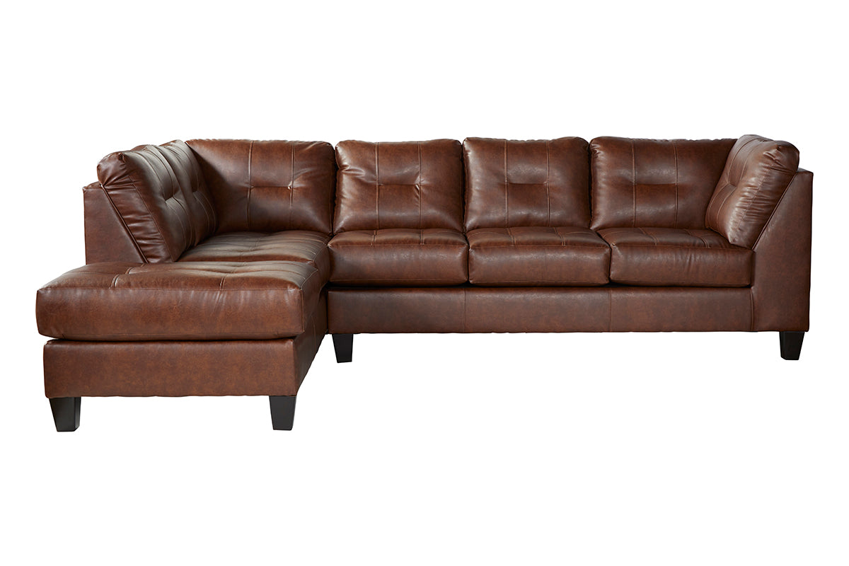 San Marino Hazelnut Tufted Chaise Sectional