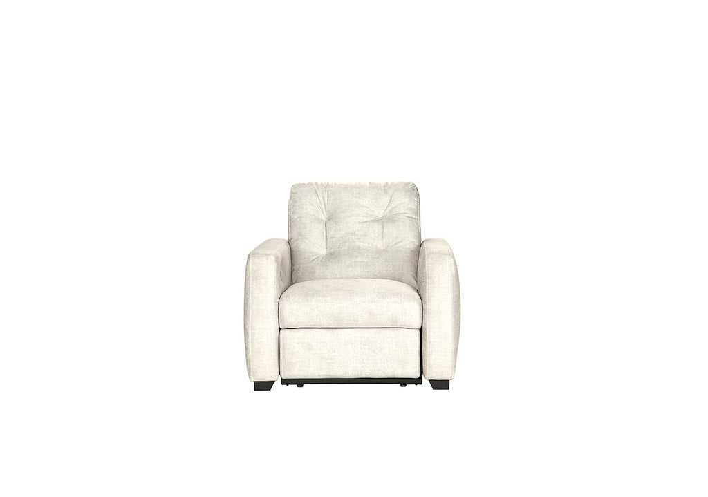 Sheath Ivory Reclining Sofa and Reclining Loveseat