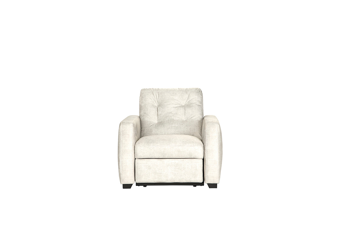 Sheath Ivory Reclining Sofa and Reclining Loveseat