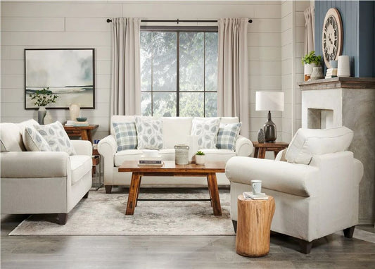 Farmhouse Sawgrass Taupe Sofa and Loveseat