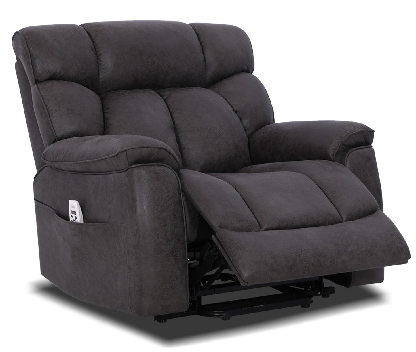 Big Man Gray Heat and Massage Power Lift Recliner