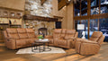 Santa Fe Copper Manual Reclining Sofa and Console Reclining Loveseat