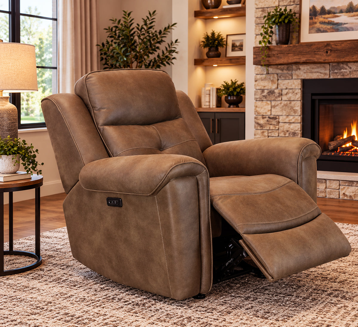 Kensington Sand Power Reclining USB Sofa and Loveseat