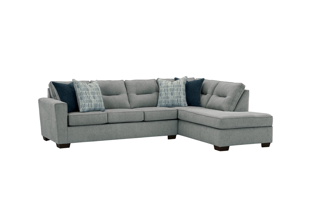 Bono Slate Two Piece Sectional with Chaise