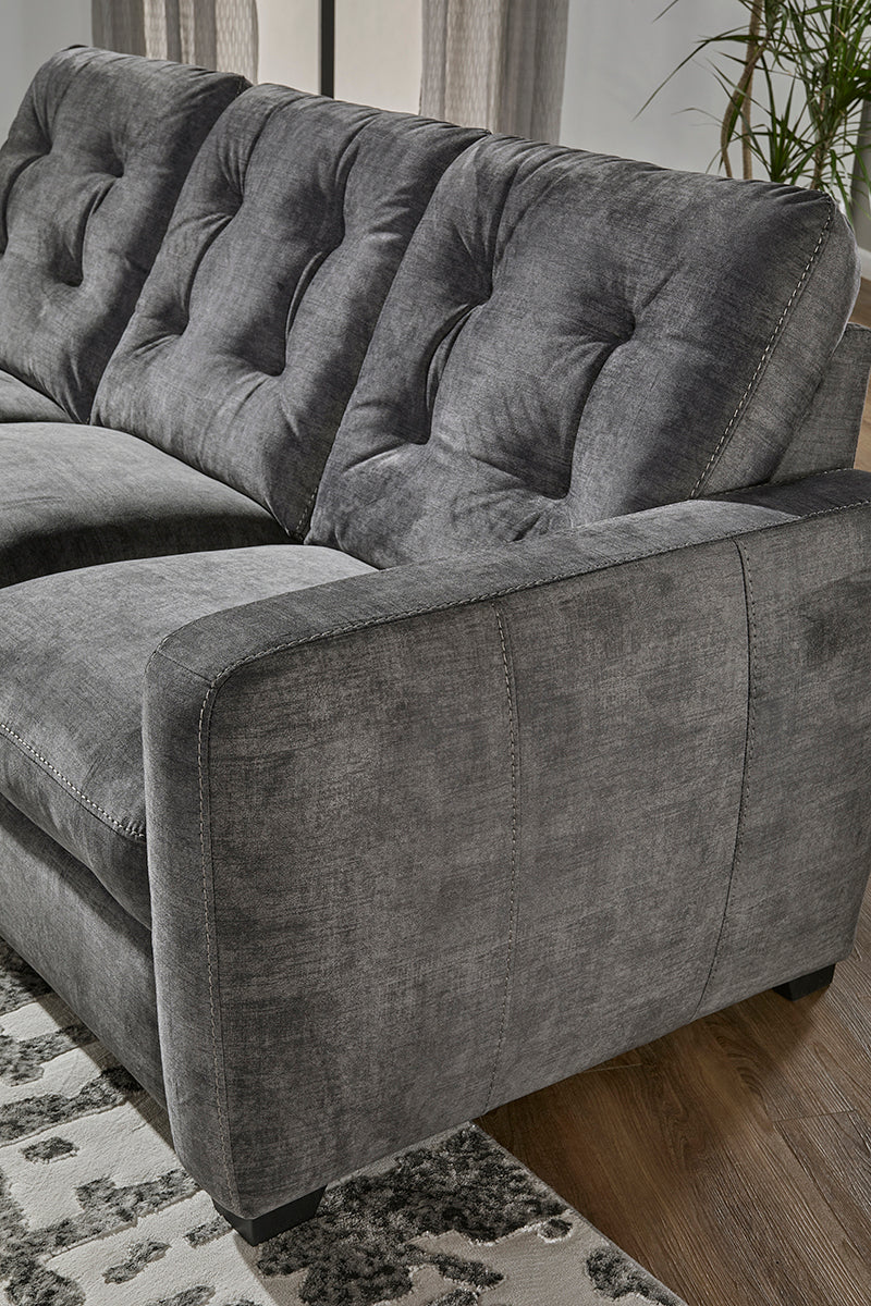 Shadow Gray Reclining Sofa and Reclining Loveseat