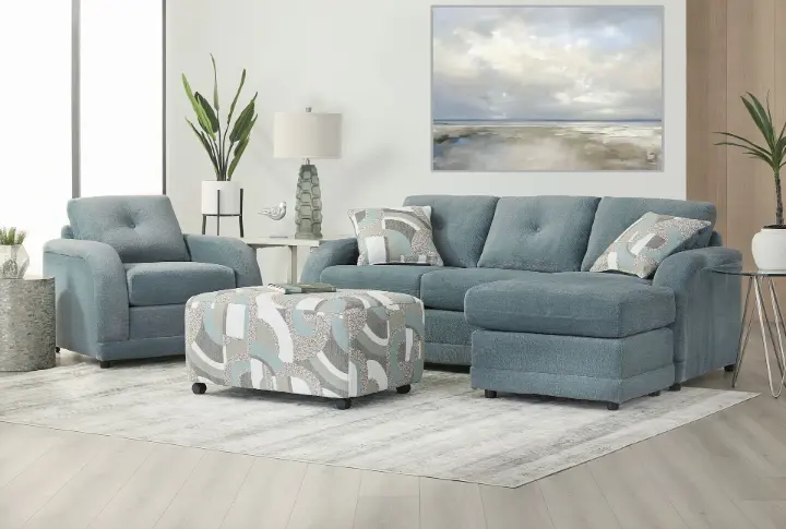 Aquamarine Chaise Sectional