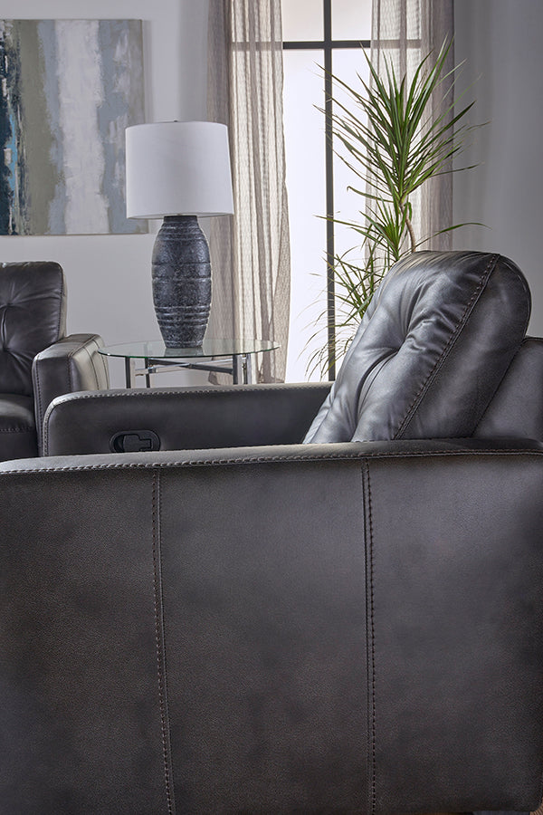 Walnut Brown Reclining Sofa and Reclining Loveseat